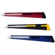 Wedo cutter en métal, lame: 9mm, à clip, couleurs assorties