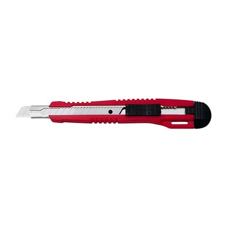 Wedo cutter pro, lame: 9 mm, avec clip, rouge/noir
