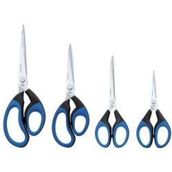 Wedo ciseaux soft-cut, pointu, longueur: 255 mm, noir/bleu