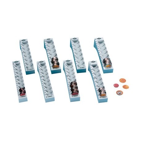 Wedo colonne à monnaie pour 2 euro, gris lumière