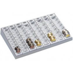 Wedo monnayeur monobloc avec 8 colonnes amovibles, gris