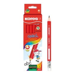 Kores crayon coach, triangulaire, degré de dureté: 2 hb (LOT DE 12)