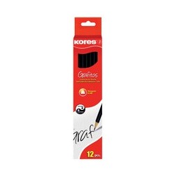 Kores crayon grafitos, degré de dureté: hb, triangulaire (LOT DE 12)