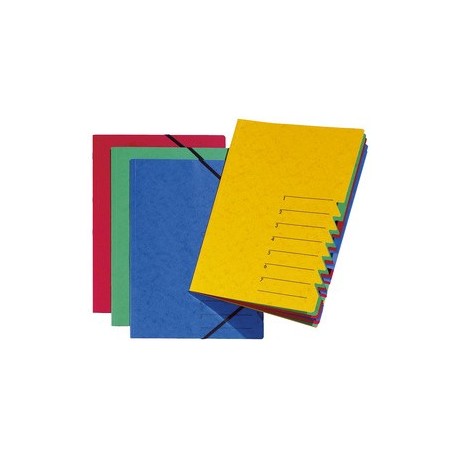 Pagna trieur "easy", a4, carton, 7 compartiments, vert