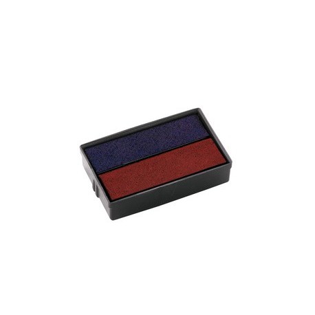 Colop tampon encreur rechange e/10/2, bleu/rouge, 2 pièces