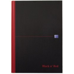 Oxford black n' red notizbuch - gebunden, din a4, liniert