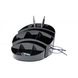 Wedo multi pot rotondo, 11 compartiments, noir