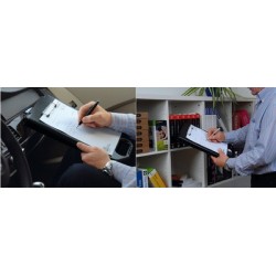Wedo porte-bloc, avec compartiment de rangement, noir, en