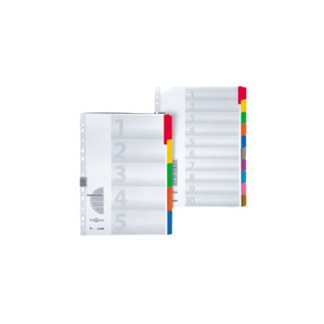 Pagna intercalaire carton, a4, 5 touches, 5 couleurs