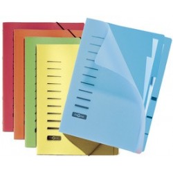 Pagna chemise de rangement, a4, pp, 6 compartiments, rouge
