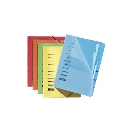 Pagna chemise de rangement, a4, pp, 6 compartiments, bleu