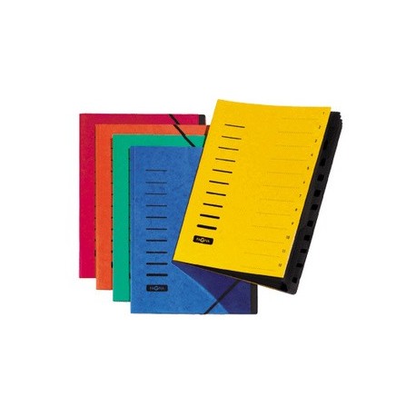 Pagna trieur, format a4, en carton, 12 compartiments, orange
