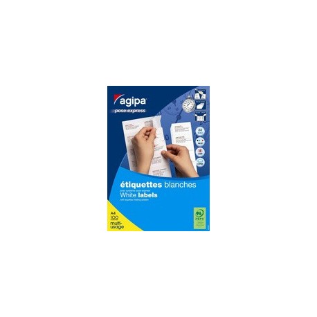 Agipa etiquettes multi-usage, 52,5 x 29,7 mm, pose express