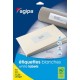 Agipa etiquettes multi-usage, 50 x 25 mm, blanches