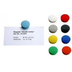 Magnetoplan discofix aimant rond "hobby", blanc