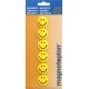 Magnetoplan aimants smiley, 40 mm, jaune