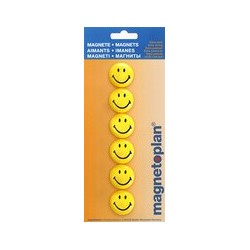 Magnetoplan aimants smiley, 40 mm, jaune