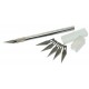 Transotype scalpel, longueur: 150 mm, 5 lames de rechange