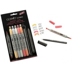 Copic kit de marqueurs hobbymarker ciao 5+1, couleurs pastel