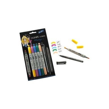 Copic kit de marqueurs hobbymarker ciao 5+1, manga 1