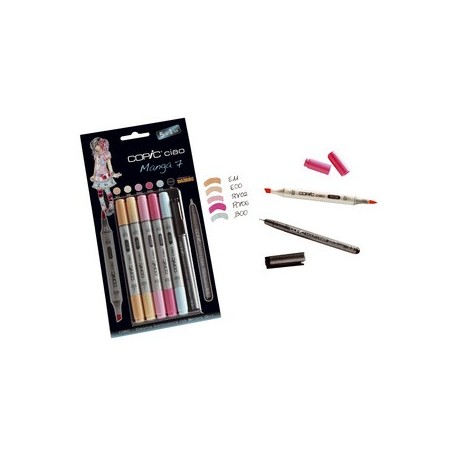 Kit copic marqueur ciao 5+1, manga 7