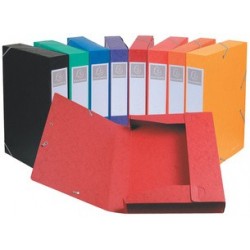 Exacompta boîte à élastiques cartobox, a4, 25 mm, rouge