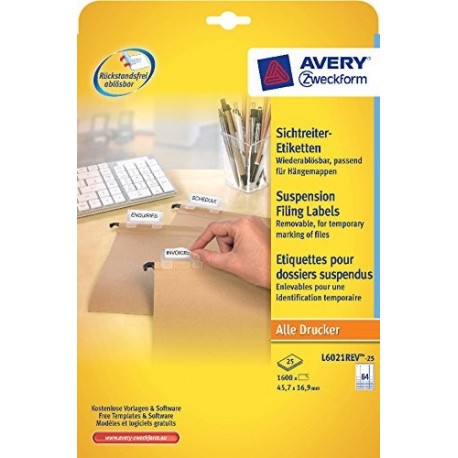 Avery zweckform étiquettes pour dossiers suspendus,