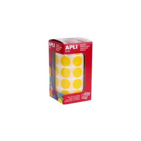 Agipa apli kids gommettes de couleur en rouleau, jaune