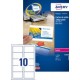 Avery cartes de visite quick&clean, 220 g/m2, satin blanc