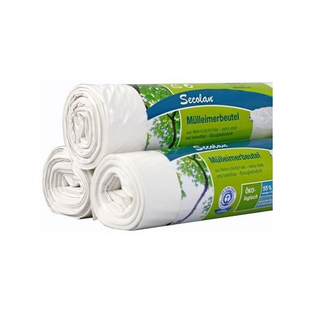 Papyrus secolan sachets poubelle, blanc, 20 litres
