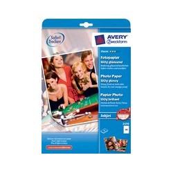 Avery zweckform papier photo jet d'encre a4, 200g, brillant