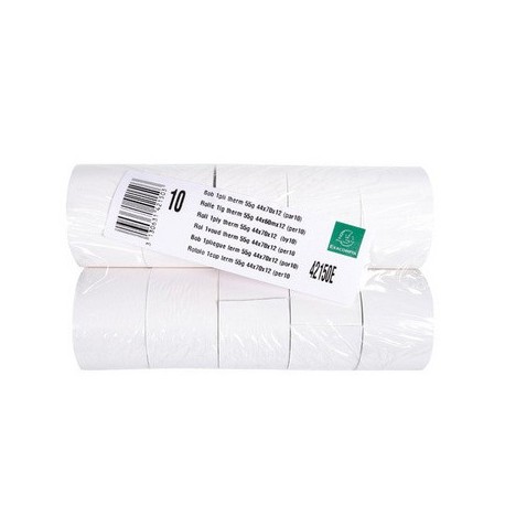 Exacompta bobines pour tickets de caisse et balances, (LOT DE 10)