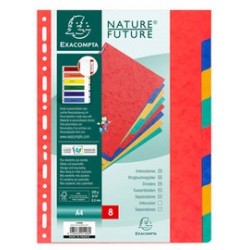 Exacompta intercalaires en carton, a4, 6 positions