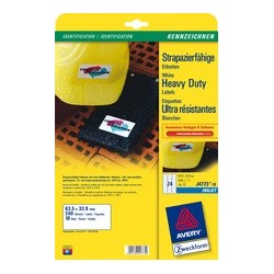 Avery zweckform étiquettes ultra résistantes, 63,5 x 33,9 mm