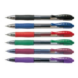 Pilot stylo roller encre gel g2 07, bleu noir