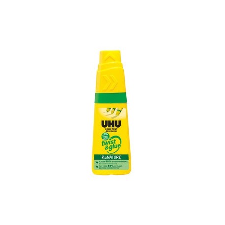 Uhu colle universelle twist & glue renature, sans solvant,
