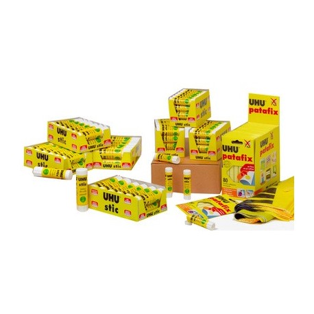 Uhu assortiment rentrée bâtons de colle stic + patafix