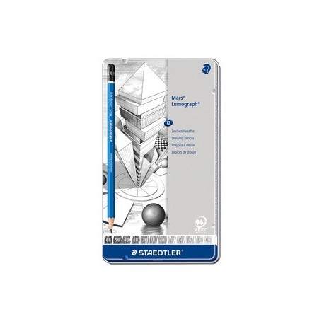 Staedtler bleistift mars lumograph, 12er metalletui