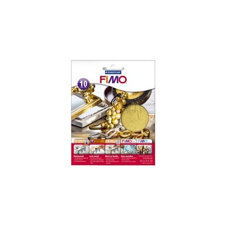 Fimo blattmetall, gold, 10 blatt