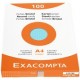 Exacompta fiches bristol, a4, carreaux, couleurs assorties