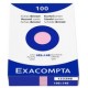 Exacompta fiches bristol, a6, carreaux, couleurs assorties