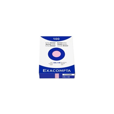 Exacompta fiches bristol, a6, carreaux, couleurs assorties