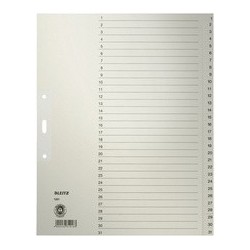 Leitz intercalaire en papier naturel, numéroté, format a4