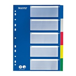 Leitz intercalaire en plastique, blanc, a4, 10 touches,