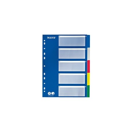 Leitz intercalaire en plastique, blanc, a4, 10 touches,