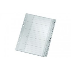 Leitz intercalaire en plastique, a-z, a5, pp, 20 touches,
