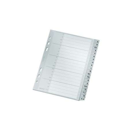Leitz intercalaire en plastique, a-z, a5, pp, 20 touches,