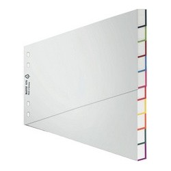 Leitz intercalaire en plastique, blanc, a4 extra large,