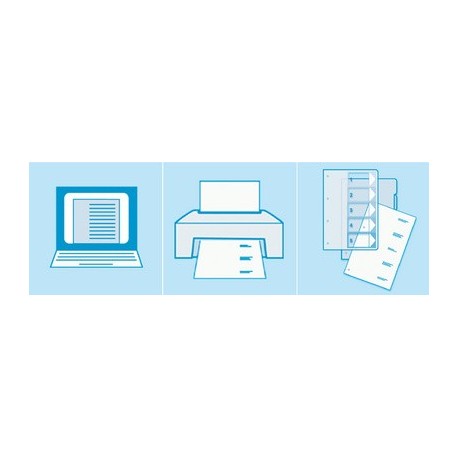 Leitz intercalaire en plastique, numéroté, format a4 extra