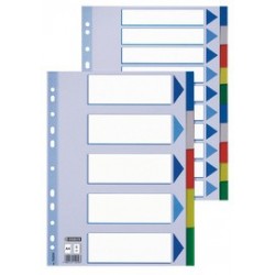 Esselte intercalaire en plastique, unis, a4, pp, 6 positions